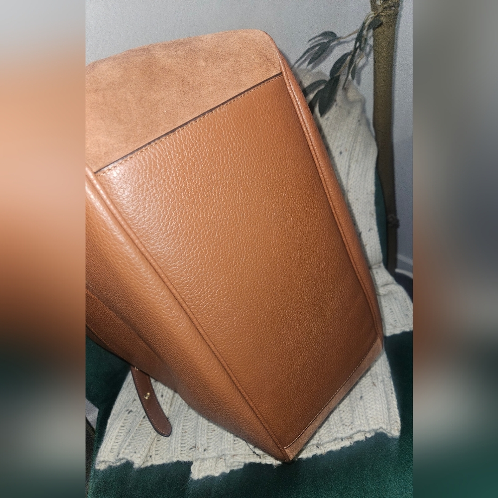 Coach Brown Leather & Suede Tote - Picture 4 of 7